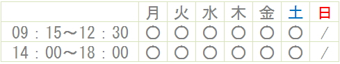 診療時間 診療時間